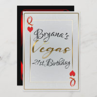 White Gold Red Queen of Hearts Vegas 21st Birthday