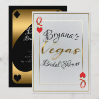 White Gold Red Queen of Hearts Vegas Bridal Shower
