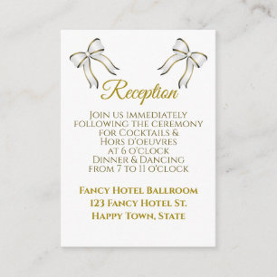 White & Gold Ribbon Wedding Reception Enclosure