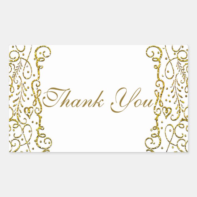 White Gold Royal Castle Fairy Tale Princess Favour Rectangular Sticker (Front)