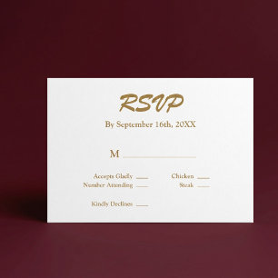 White/Gold RSVP Card