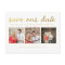 White Gold Script Save Our Date Photo Postcard