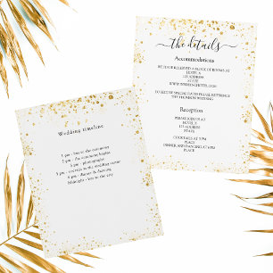 White gold sparkles wedding program details