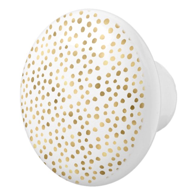  WHITE GOLD SPOT CUSTOM CERAMIC KNOB (Right)