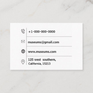White Gold Striped Modern Stylish Euro Business Card