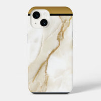 White Gold Tan Marble Pattern iPhone / Android