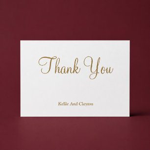White/Gold Thank You Cards