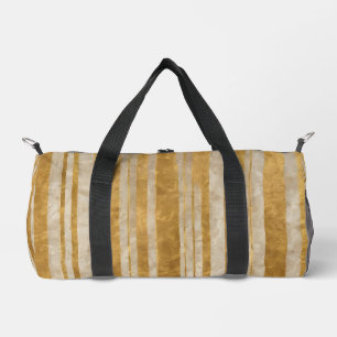 White Gold Vintage Art Deco Trendy Collection Duffle Bag