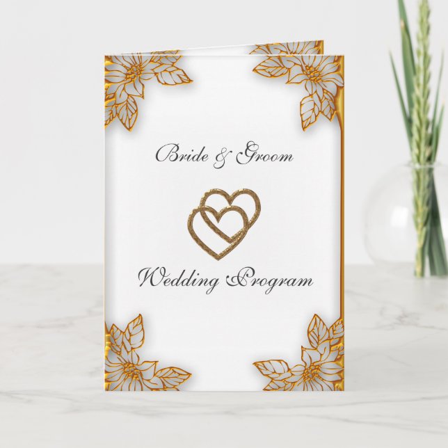 White Gold  Wedding Program (Front)