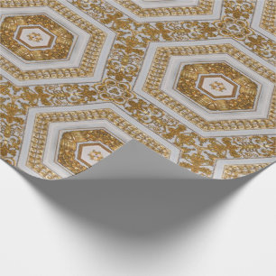 White & Gold Wrapping Paper