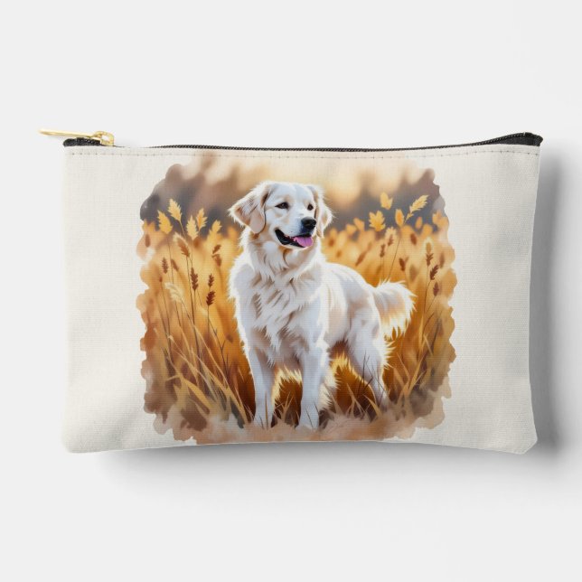 White Golden Retriever Dog Accessory Pouch (Front)
