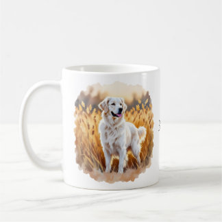 White Golden Retriever Dog Coffee Mug