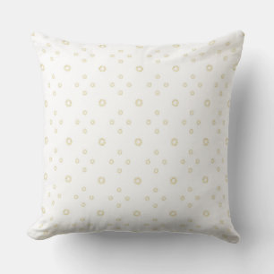 White Golden Zinnia Sun Cushion