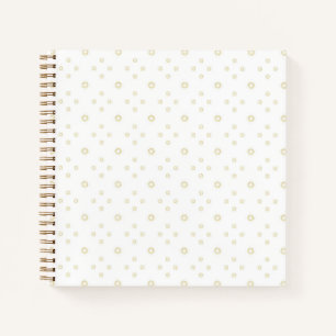 White Golden Zinnia Sun Notebook