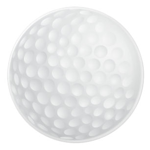White Golf Ball Design Ceramic Knob