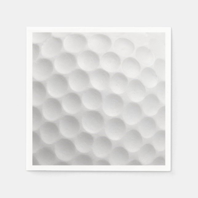 White Golf Ball Dimpled Design Napkin (Front)