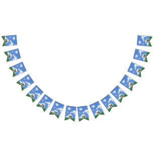 white golf ball in grass for 70th birthday party bunting 