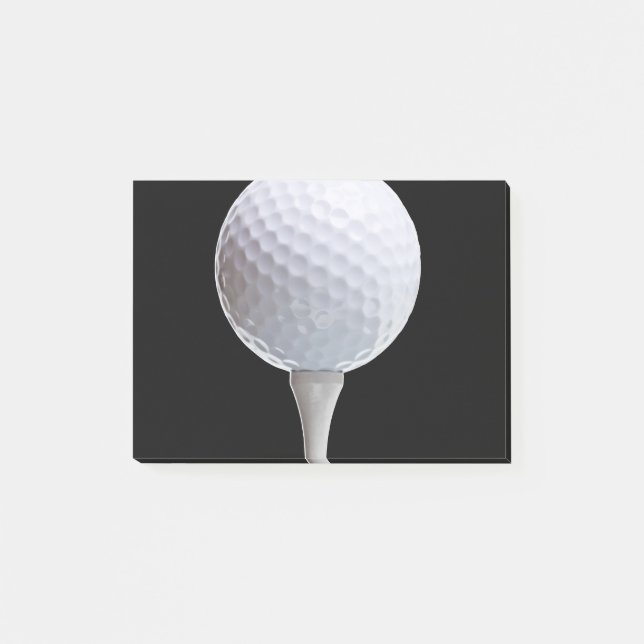 White Golf Ball Sports Template Post-it Notes (Front)