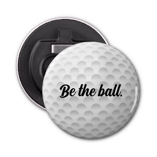 White Golf Ball with Quote Bottle Opener (Front)