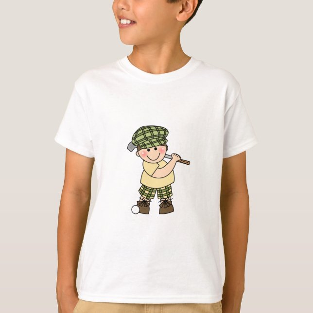 White Golfer Boy T-Shirt (Front)