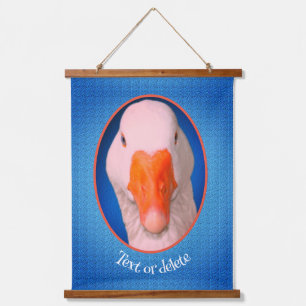 White Goose Face Farm Animal Personalised   Hanging Tapestry