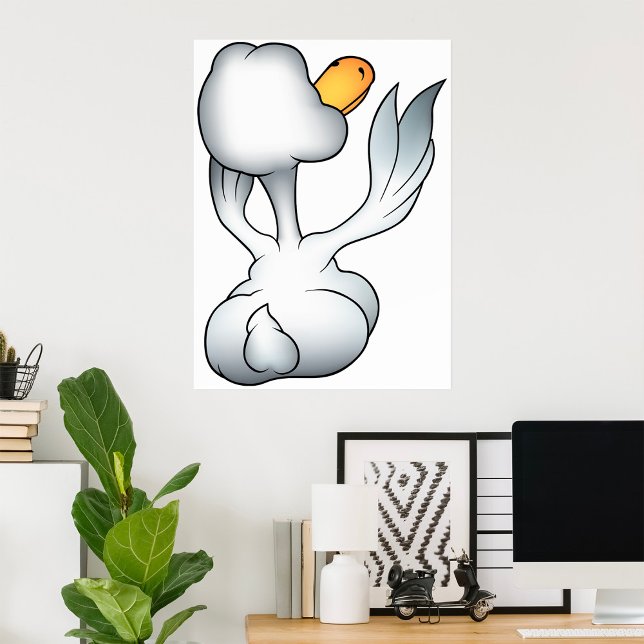 White Goose From Behind Silly Bird Poster (Creator Uploaded)