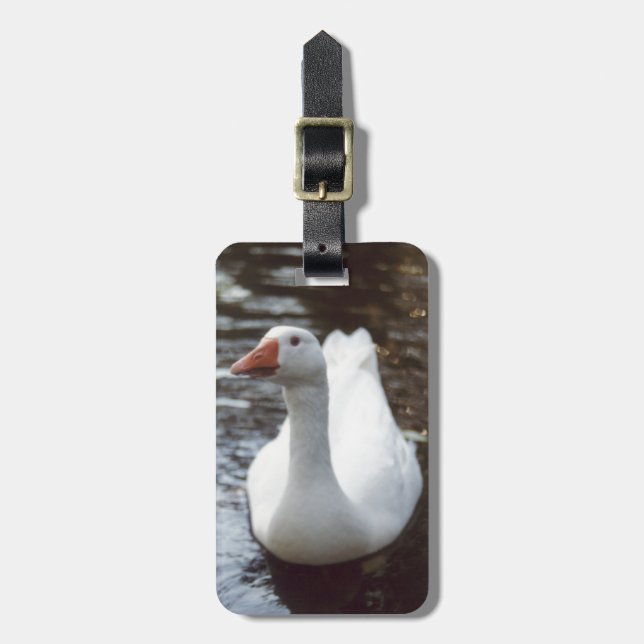 White Goose Luggage Tag (Front Vertical)