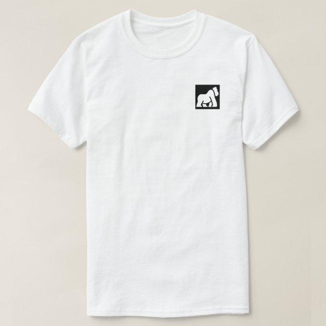 White Gorilla Emoji Logo Customisable Festival T-Shirt (Design Front)