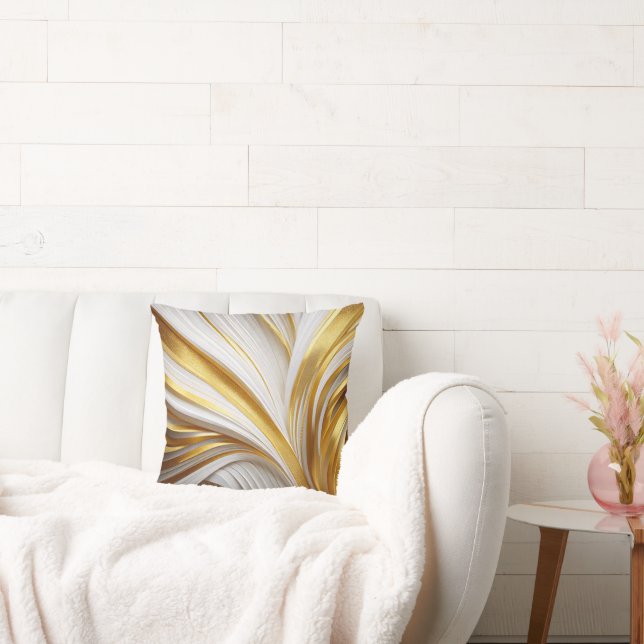 White Goud Retro Kussen Cushion (Couch)