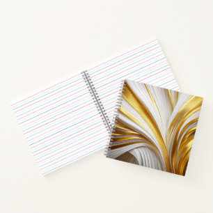 White Goud Retro Notebook