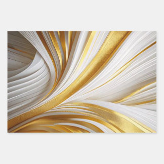 White Goud Retro Wrapping Paper Sheet