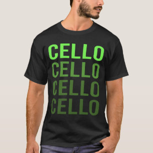 White Gradient Cello Cellist T-Shirt