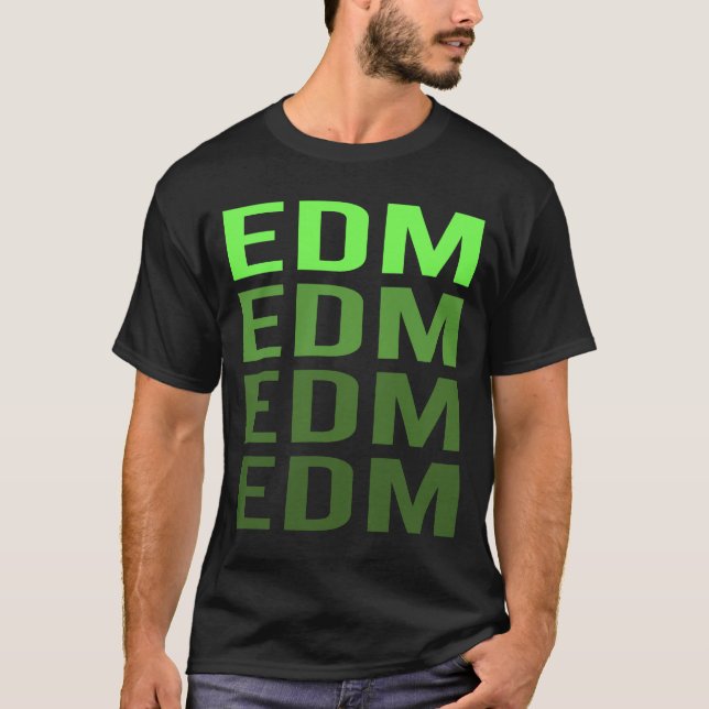 White Gradient EDM T-Shirt (Front)