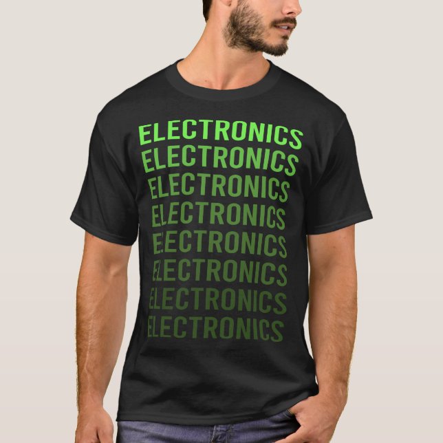 White Gradient Electronics T-Shirt (Front)