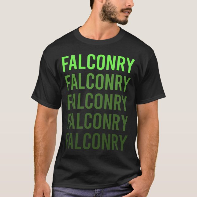 White Gradient Falconry Falconer T-Shirt (Front)
