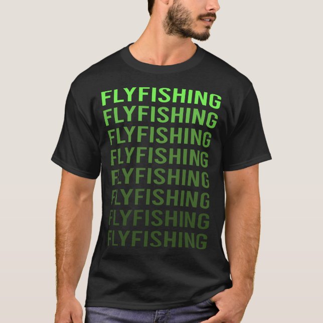 White Gradient Fly Fishing T-Shirt (Front)