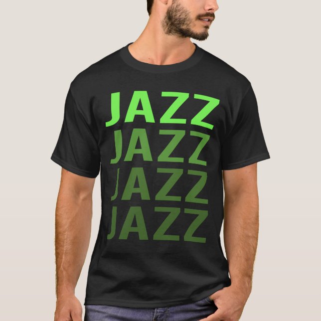 White Gradient Jazz T-Shirt (Front)