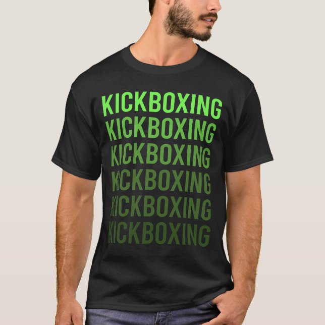 White Gradient Kickboxing T-Shirt (Front)