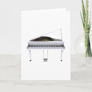 White Grand Piano: 3D Model: Card