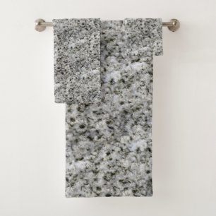 White Granite Geology Photo Bath Towel Set