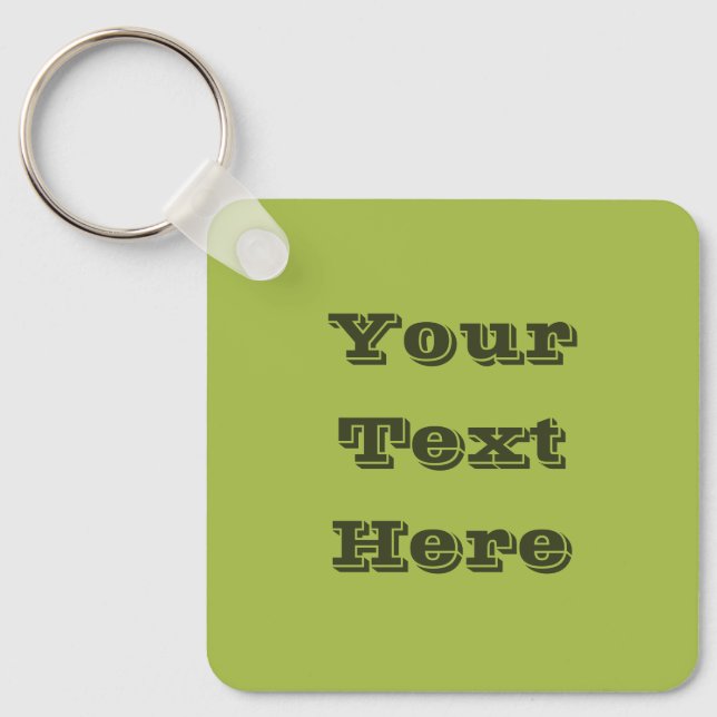 White Grape Green Spring Season Solid Colour Key Ring (Front)