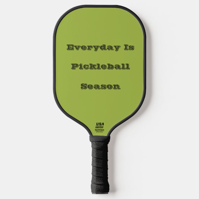 White Grape Green Spring Season Solid Colour Pickleball Paddle (Front)