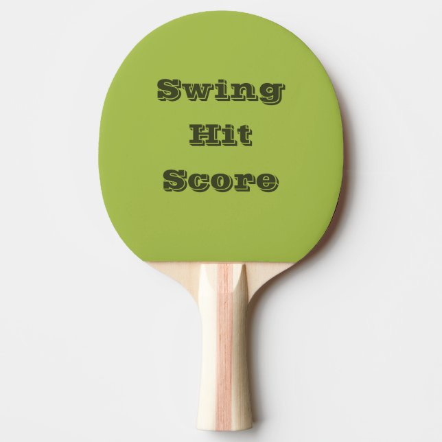 White Grape Green Spring Season Solid Colour Ping Pong Paddle (Front)