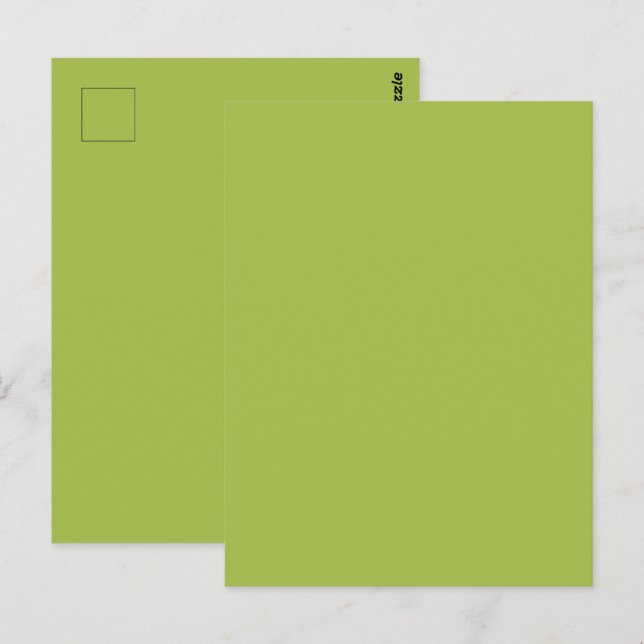 White Grape Green Spring Season Solid Colour Postcard (Front/Back)