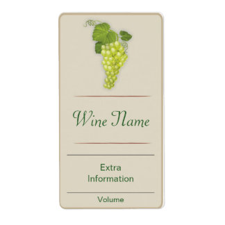 White Grape Wine Label