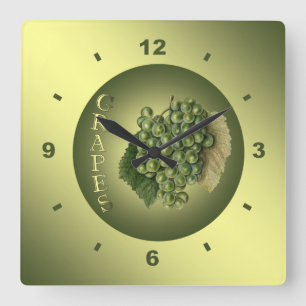 White Grapes ~ Botanical Clock ~ Kitchen ~