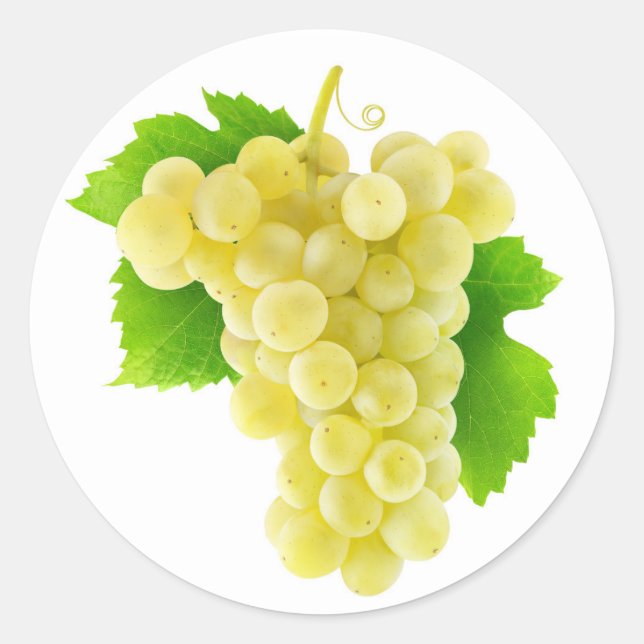 White grapes classic round sticker (Front)