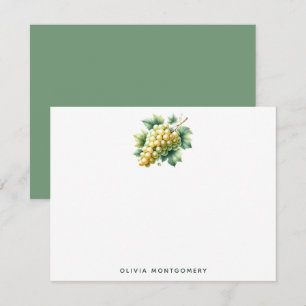 White Grapes Custom Name Personal Card