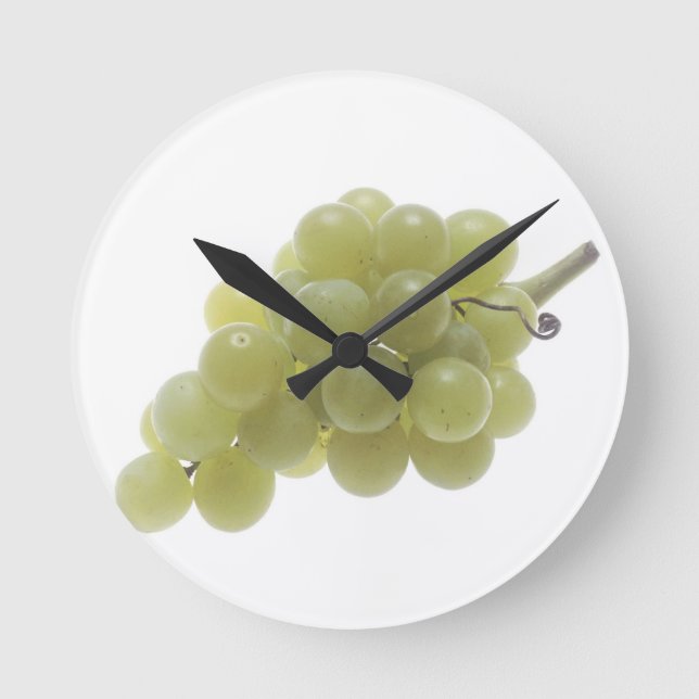 White Grapes Round Clock (Front)