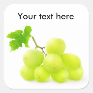 White grapes square sticker